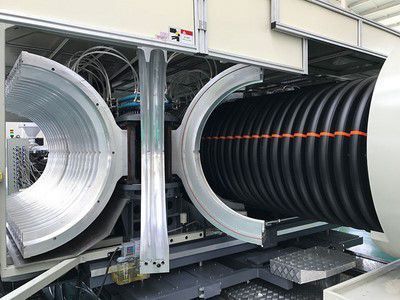 Producción de tubos corrugados de gran diámetro